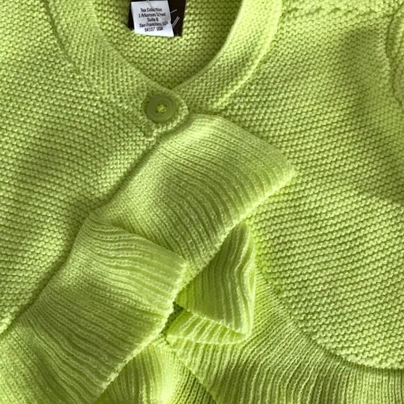 Tea collection cardigan color kiwi 9-12 months - Picture 2 of 6